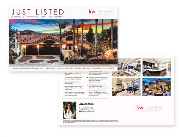 JustClickKW - Keller Williams - Just Listed Postcard template - kw2-pc